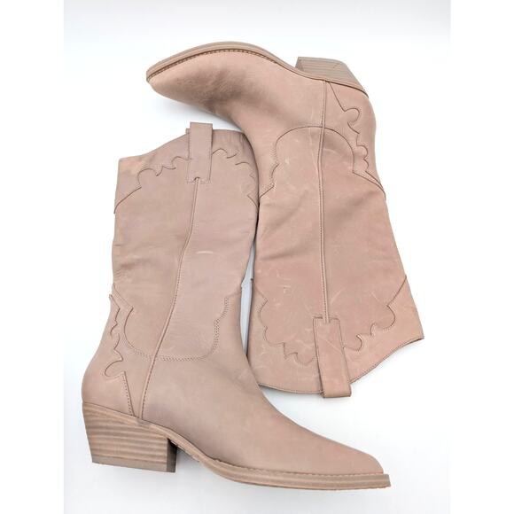 Marc Fisher Hilaria Pointed Toe Western Boots Women's Taupe Size US7.5M EU38 - Picture 13 of 13